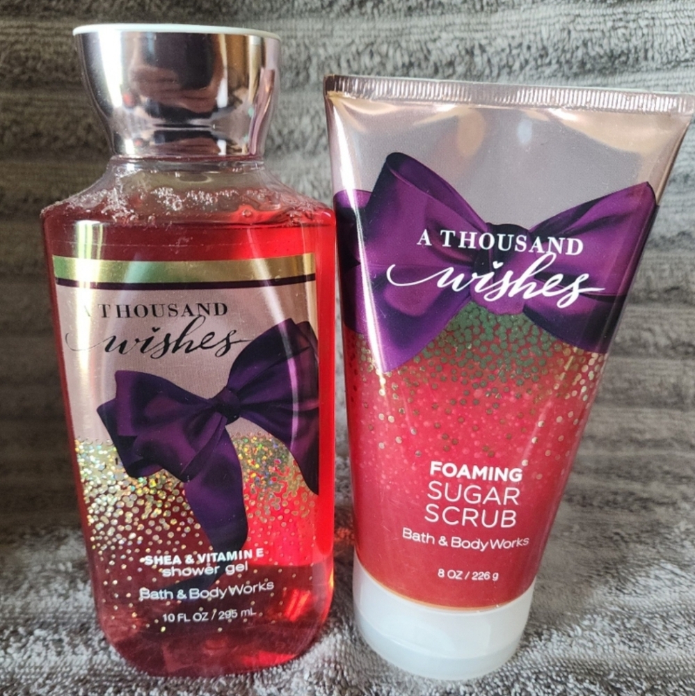 Bath & Body Works Shower Gel & Sugar Scrub - A Thousand Wishes